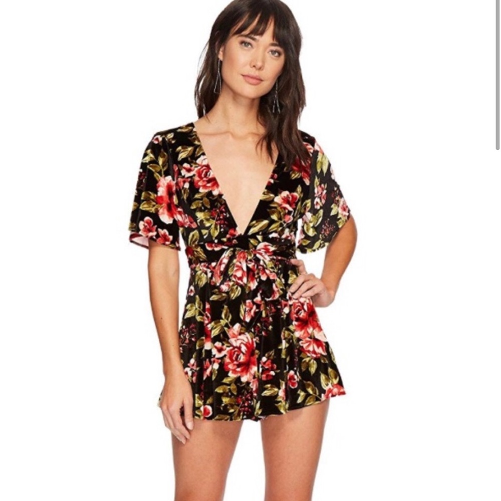 Show Me Your MuMu Velvet Romper